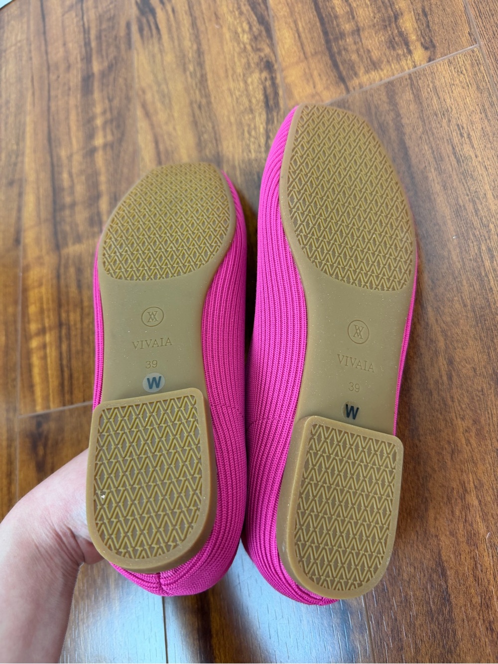 Vivaia Square Toe knit ballet flats size EU 39 US 8 Wide - Picture 7 of 7
